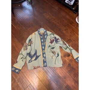 Vintage Hummingbird Tapestry Jacket - No Size